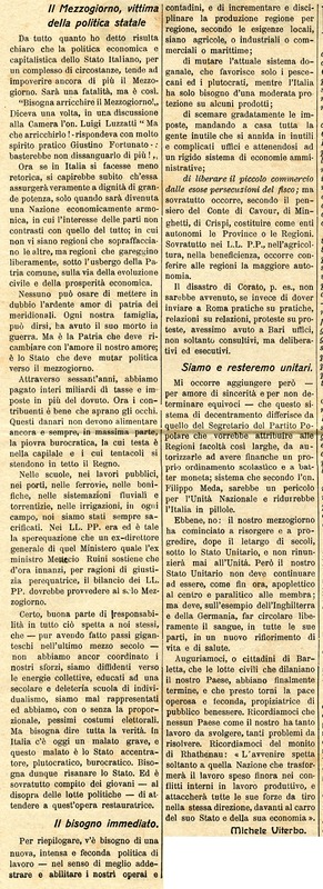 Michele Viterbo (1922) - Il Mezzogiorno sacrificato (L'elmetto - 9 settembre 1922, p. 2).jpg