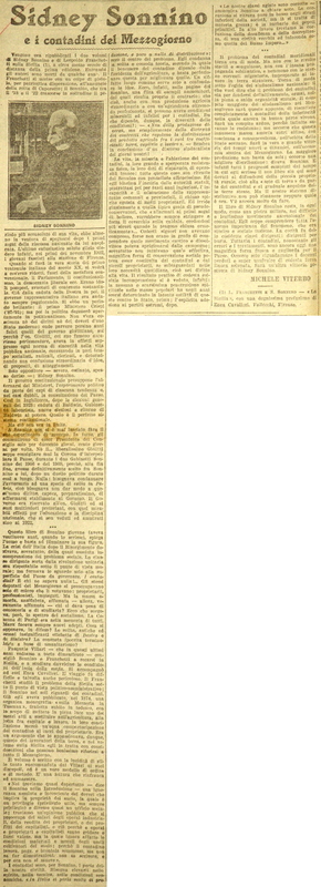 MV (1925), Sidney Sonnino e i contadini del Mezzogiorno, La Gazzetta di Puglia, 5 dicembre 1925, p. 3.JPG
