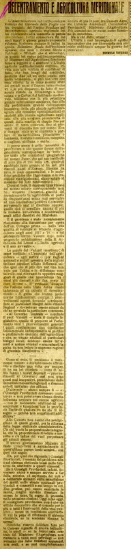 MV (1920), Decentramento e agricoltura meridionale, Giornale delle Puglie, 12-13 luglio 1920.JPG