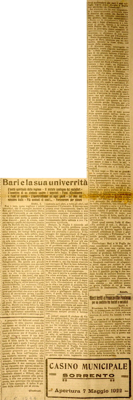 MV (Appulo) (1922), Bari e la sua università, Il mondo, 06 maggio 1922, p. 6.JPG