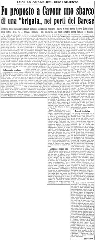 Viterbo Michele (1953) Fu proposto a Cavour uno sbarco di una brigata nei porti del Barese (La Gazzetta del Mezzogiorno, 25 gennaio 1953, p. 3).jpg