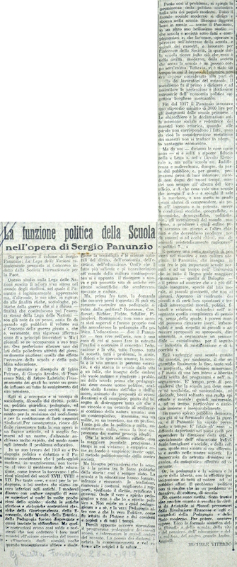 MV (1919), La funzione politica della Scuola nell'opera di Sergio Panunzio (Gazzetta ferrarese, 28 novembre 1919, p. 1).JPG