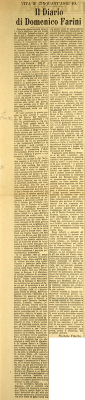 MV (1942), Il diario di Domenico Farini, vita di cinquant'anni fa, La Gazzetta del Mezzogiorno, 7 maggio 1942, p. 3.JPG