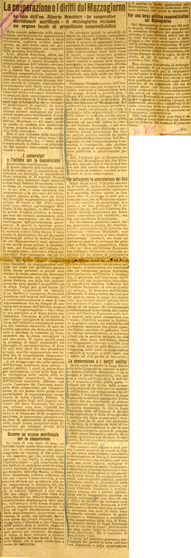MV (1922), La cooperazione e i diritti del Mezzogiorno, Il mondo, 25 luglio 1922, p. 4.JPG