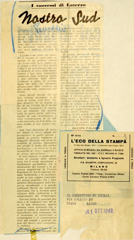 Palazzo Donato (1962) Nostro Sud, I successi di Laterza.JPG