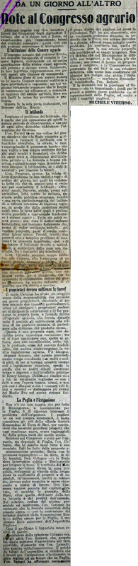 MV (1919), Note al Congresso agrario, Da un giorno all'altro (Giornale d'Italia, 5 marzo 1919, p. 2).JPG