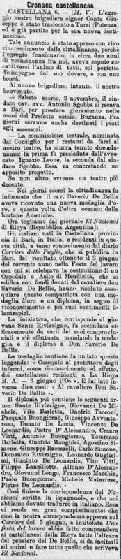 MV (1906), Cronaca castellanese (Corriere delle Puglie, 7 novembre 1906, p. 2).jpg