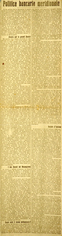 MV (1926), Politica bancaria meridionale, La Gazzetta di Puglia, 9 giugno 1926, p. 1-2.JPG