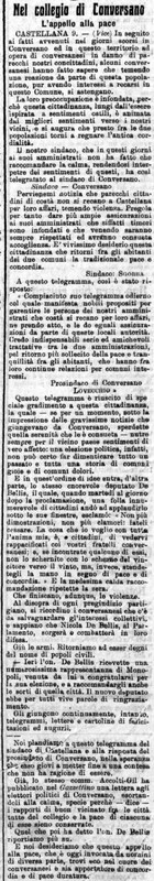 Vice (1908), L'appello alla pace, nel collegio di Conversano (Corriere delle Puglie, 11 luglio 1908, p. 1).jpg