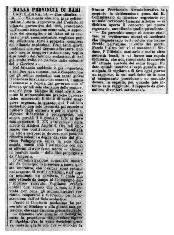 MV (1908), Cose cittadine (Corriere delle Puglie, 26 gennaio 1908, p. 1-2).jpg