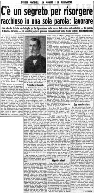 Viterbo Michele (1954) C'é un segreto per risorgere racchiuso in una sola parola, lavorare (La Gazzetta del Mezzogiorno, 1 giugno 1954, p. 3).jpg
