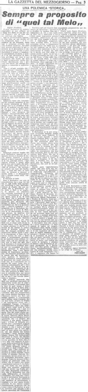 Viterbo Michele (1951) Sempre a proposito di quel tal Melo (La Gazzetta del Mezzogiorno, 6 settembre 1951, p. 3) [Vit-Barb].jpg