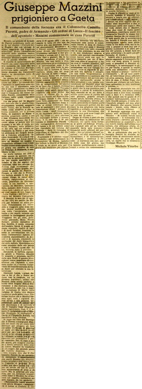MV (1942), Giuseppe Mazzini prigioniero a Gaeta, La Gazzetta del Mezzogiorno, 24 dicembre 1942, p. 3.JPG