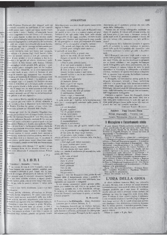 (1923), Michele Viterbo - Il Mezzogiorno e l'accentramento statale (Humanitas, A. 13, n. 30, 29 luglio 1923, p. 223).pdf