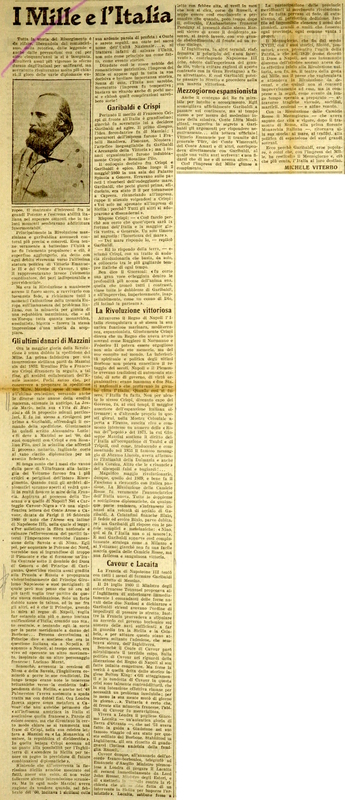 MV (1932), I Mille e l'Italia, La Gazzetta del Mezzogiorno, 11 maggio 1932, p. 3.JPG