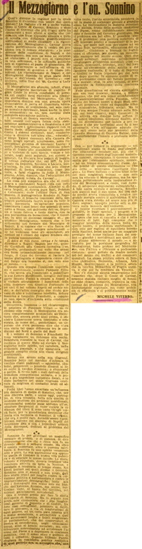MV (1923), Il Mezzogiorno e l'on. Sonnino, Il Giornale d'Italia, 23 dicembre 1923, p. 4.JPG