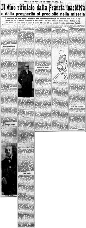 Viterbo Michele (1951) Il vino rifiutato dalla Francia inacidiva e dalla prosperità si precipitò nella miseria (La Gazzetta del Mezzogiorno, 9 febbraio 1951, p. 3).jpg
