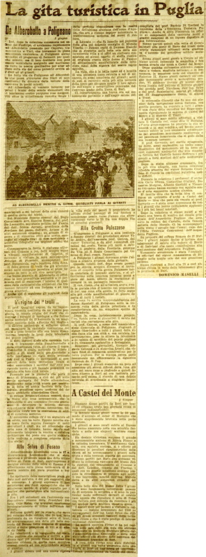 Maselli Domenico (1925), Da Alberobello a Polignano, La Gazzetta di Puglia, 4 giugno 1925, p. 3.JPG