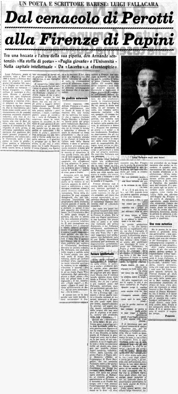 VM (1965), Dal cenacolo di Perotti alla Firenze di Papini (La Gazzetta del Mezzogiorno, 24 ottobre 1965, p. 3).jpg