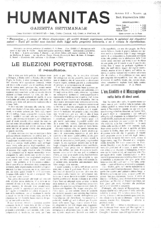 VM(1913), L'on. Giolitti e il Mezzogiorno nella lotta di dieci anni (Humanitas, 9 novembre 1913, p. 323-324).pdf