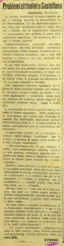 MV (1912), Problemi a Castellana, Castellana 15 ottobre, GdIt, 16 ottobre 1912, p. 4.JPG