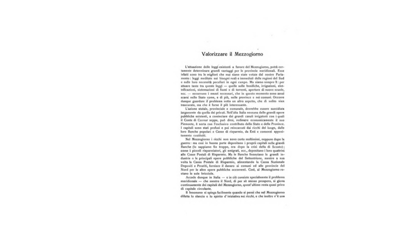 MV (1922), Valorizzare il Mezzogiorno (La critica politica, a. 2, 1922, p. 137-138).pdf