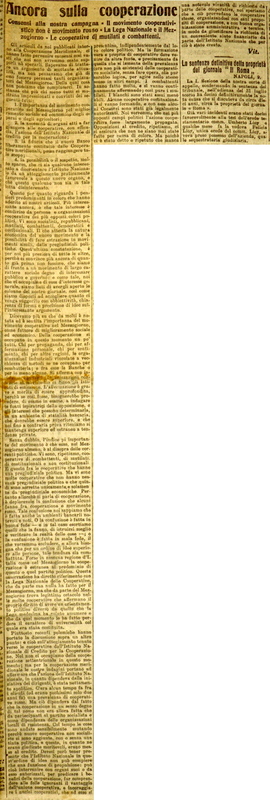 MV (1922), Ancora sulla cooperazione, Il mondo, 10 agosto 1922, p. 4.JPG