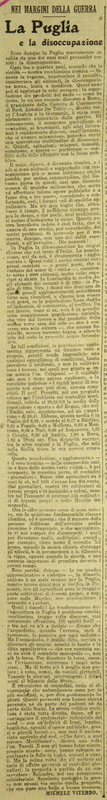 MV (1914) La Puglia e la disoccupazione, Nei margini della guerra (Giornale d'Italia - 20 ottobre 1914 - p. 4).JPG