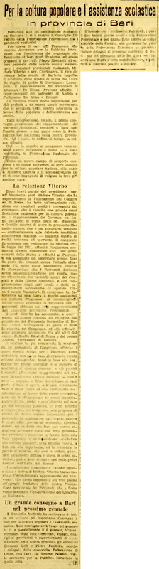 (1922), Per la coltura popolare e l’assistenza scolastica in provincia di Bari, CdP, dicembre 1922, p. 2.JPG