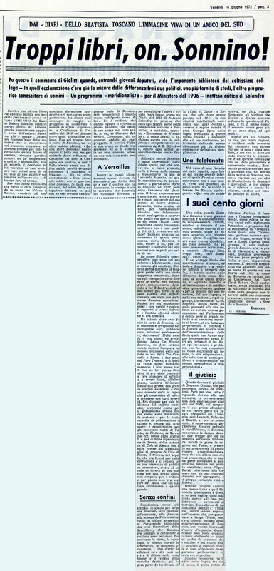 VM (1972), Troppi libri, on. Sannino! (La Gazzetta del Mezzogiorno, 16 giugno 1972, p. 3).jpg