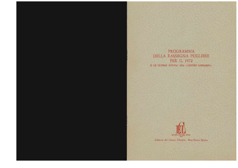 (1972) Programma della Rassegna Pugliese per il 1972 e le ultime novità del Centro librario (Bari-Santo Spirito, Edizioni del Centro Librario, 1972).pdf