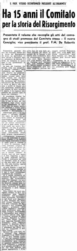 (1970), Ha 15 anni il Comitato per la storia del Risorgimento (La Gazzetta del Mezzogiorno, 4 luglio 1970, p. 4).jpg
