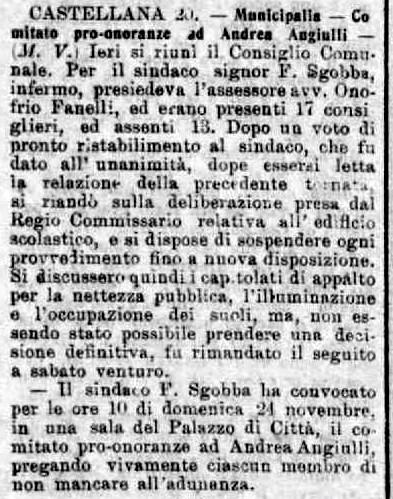 MV (1907), Municipalia - Comitato pro-onoranze ad Andrea Angiulli (Corriere delle Puglie, 22 novembre 1907, p. 2).jpg