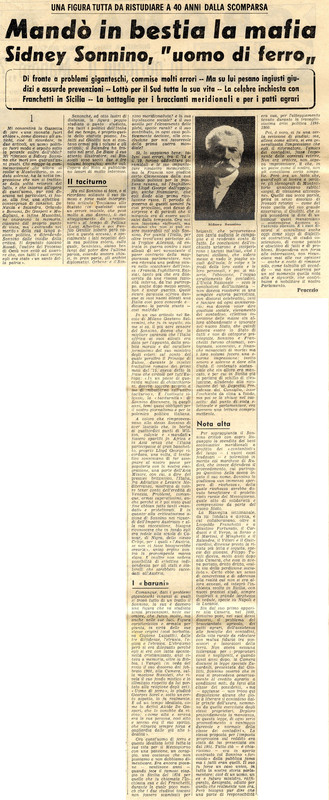 Peucezio (1962) - Mandò in bestia la mafia Sidney Sonnino, uomo di ferro (La Gazzetta del Mezzogiorno - 23 novembre 1962, p. 3).jpg