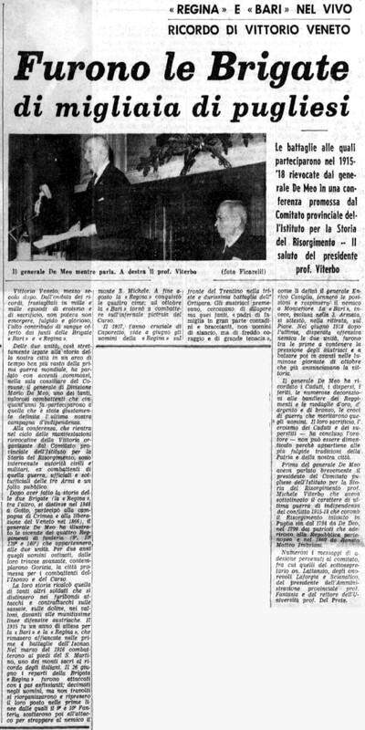 (1968), Furono le Brigate di migliaia di pugliesi, Regina e Bari nel vivo ricordo di Vittorio Veneto (La Gazzetta del Mezzogiorno, 30 ottobre 1968, p. 4).jpg