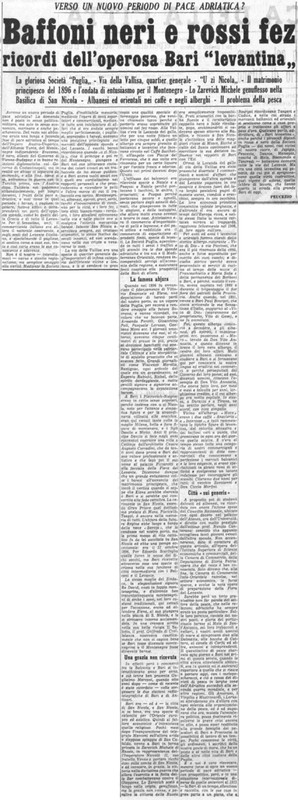 Viterbo Michele (1954) Baffoni neri e rossi fez ricordi dell'operosa Bari levantina (La Gazzetta del Mezzogiorno, 6 novembre 1954, p. 3).jpg