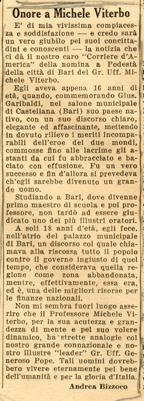 Andrea Bizzoco (1935) - Onore a Michele Viterbo (Corriere  d'America - 26 aprile 1935).jpg