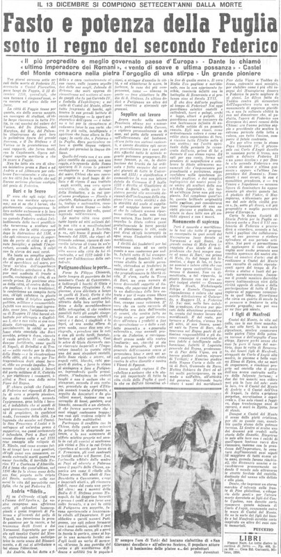 Viterbo Michele (1950) Fasto e potenza della Puglia sotto il regno del secondo Federico (La Gazzetta del Mezzogiorno, 5 dicembre 1950, p. 3).jpg