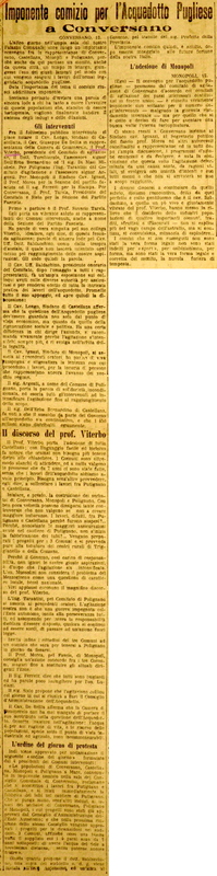 (1922) Imponente comizio per l’Acquedotto Pugliese a Conversano (Corriere delle Puglie, 18 dicembre 1922, p. 5).JPG