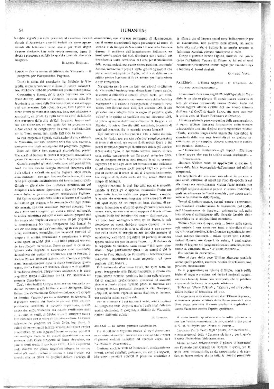 VM(1919), Roma - Per la morte di Michele de Vincentiis - Il progetto per l'Acquedotto Pugliese (Humanitas, 30 marzo - 6 aprile  1919, p. 54).pdf