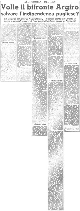 Viterbo Michele (1951) Volle il bifronte Argiro salvare l'indipendenza pugliese? (La Gazzetta del Mezzogiorno, 13 novembre 1951, p. 3).jpg
