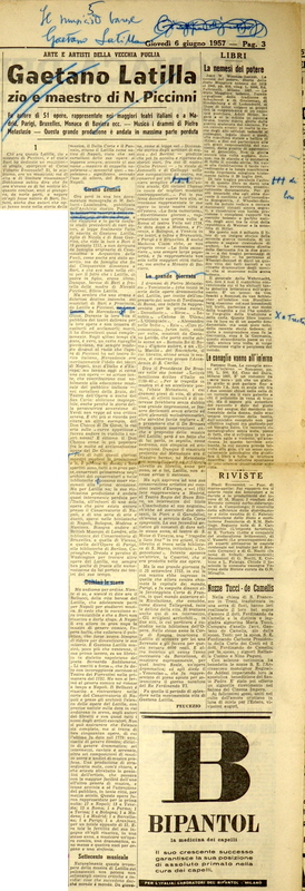 P (1957), Gaetano Latilla, zio e maestro di N. Piccinni (La GdM, 6 giugno 1957, p. 3).JPG