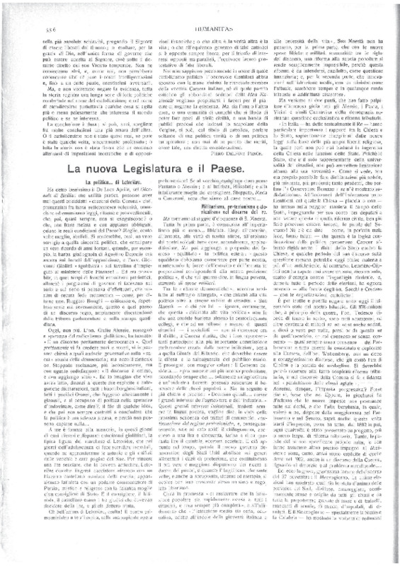 VM (1913), La nuova legislatura e il Paese (Humanitas, A. 3, n. 49, 9 dicembre 1913, p. 356-357).pdf