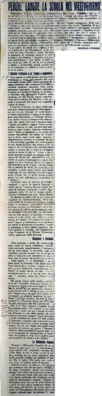 MV (1920) Perchè langue la scuola nel Mezzogiorno (Giornale delle Puglie, 2-3 gennaio 1920).JPG