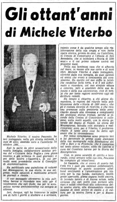 (1970), Gli ottant'anni di Michele Viterbo (La Gazzetta del Mezzogiorno, 9 ottobre 1970, p. 4).jpg