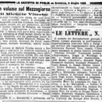(1923) Un volume sul Mezzogiorno di Michele Viterbo (La Gazzetta di Puglia, 3 giugno 1923, p. 3).jpg