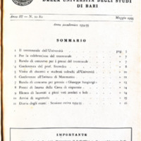 MV (1955), Il trentennale dell'università (Bollettino ufficiale della Università degli studi di Bari, A. 3., fasc. n. 10 maggio 1955, p. 3-6).pdf