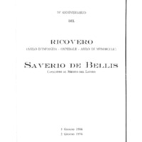 70. anniversario del ricovero Saverio de Bellis. Putignano, Tip. Radio 1977.pdf