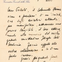 (1939) Lettera di Italo Balbo al Podestà di Bari Michele Viterbo.jpg