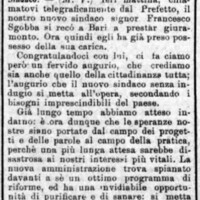 MV (1907), Il giuramento del sindaco (Corriere delle Puglie, 14 ottobre 1907, p. 2).jpg